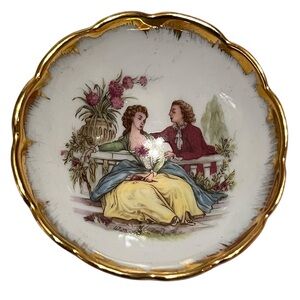 ❌sold at live❌Limoges decorative hand-painted mini bowl/plate